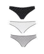 3 Culottes Salomé noir/blanc/gris