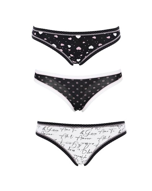 3 Culottes Vaea blanc/noir