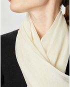 Écharpe en Laine & Soie Voile écrue - 50x180 cm