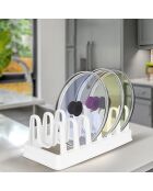 Soporte para tapa de olla blanco - 17,5x12x35,5 cm