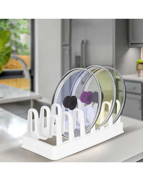 Soporte para tapa de olla blanco - 17,5x12x35,5 cm