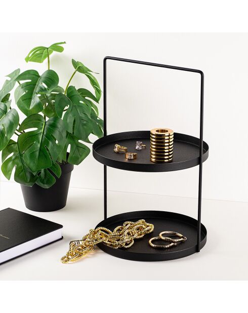 Accessoire décoratif en métal noir - 21x23 cm