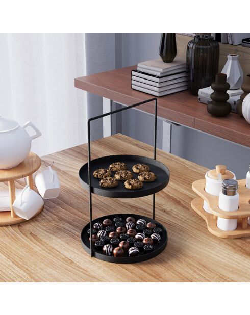 Accessoire décoratif en métal noir - 21x23 cm