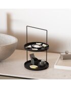 Accessoire décoratif en métal noir - 21x23 cm
