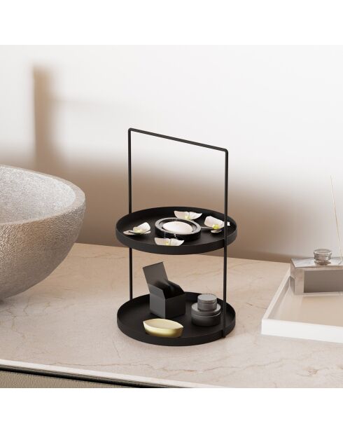 Accessoire décoratif en métal noir - 21x23 cm