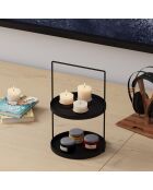Accessoire décoratif en métal noir - 21x23 cm