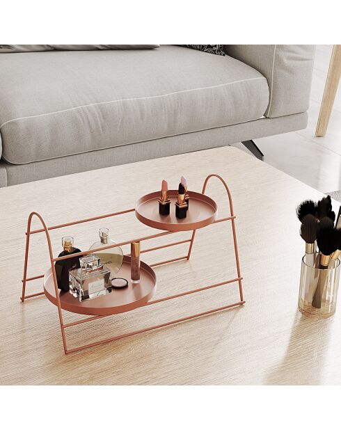 Accessoire décoratif en métal cuivré - 35x22x21 cm