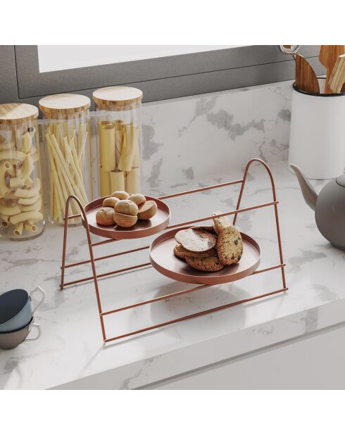 Accessoire décoratif en métal cuivré - 35x22x21 cm