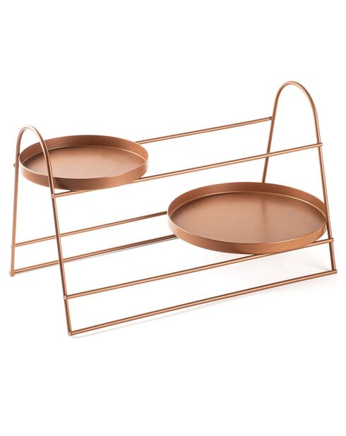 Accessoire décoratif en métal cuivré - 35x22x21 cm