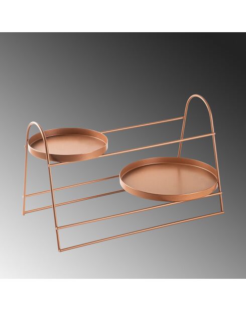 Accessoire décoratif en métal cuivré - 35x22x21 cm