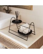 Accessoire décoratif en métal noir - 35x22x21 cm