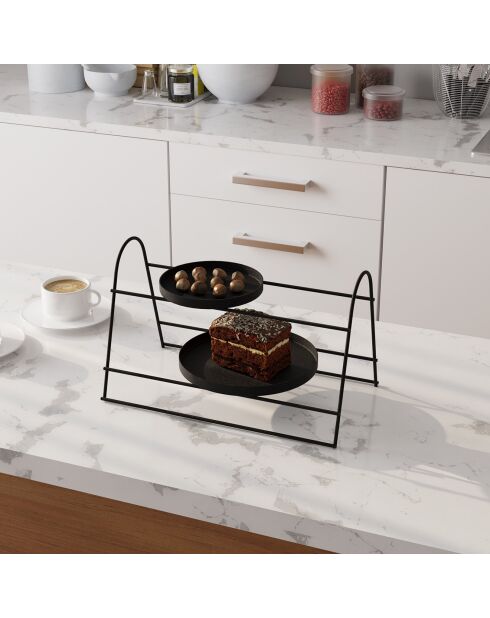 Accessoire décoratif en métal noir - 35x22x21 cm