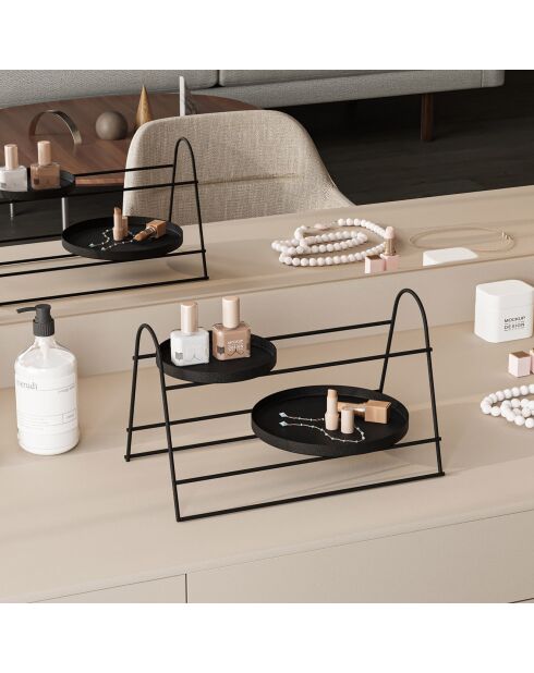 Accessoire décoratif en métal noir - 35x22x21 cm