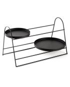 Accessoire décoratif en métal noir - 35x22x21 cm
