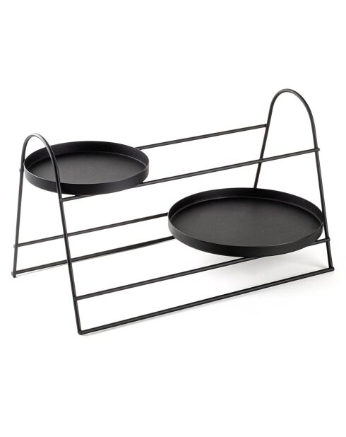 Accessoire décoratif en métal noir - 35x22x21 cm