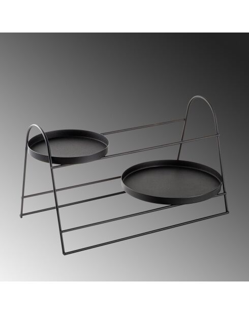 Accessoire décoratif en métal noir - 35x22x21 cm