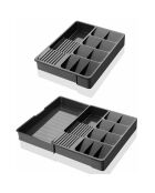 Porte-couverts noir - 50x40x6.5 cm