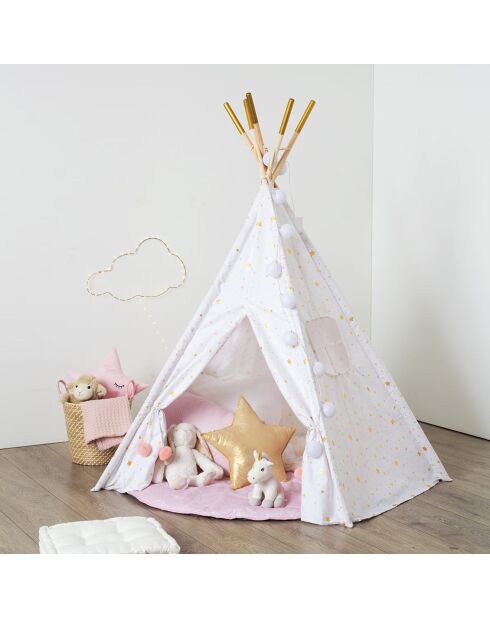 Tipi 5 Pieds blanc - 130x130x160 cm