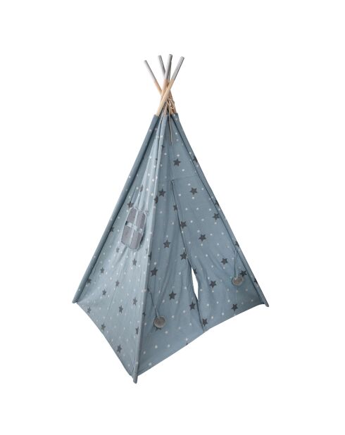 Tipi 5 Pieds bleu  - 130x130x160 cm