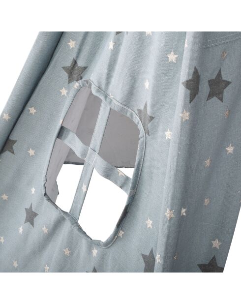 Tipi 5 Pieds bleu  - 130x130x160 cm