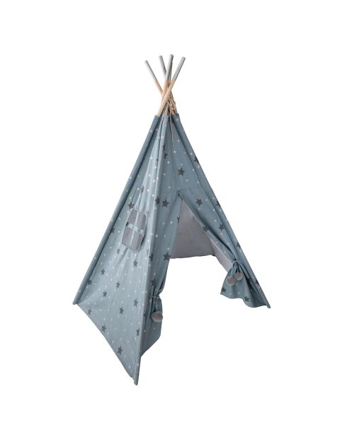 Tipi 5 Pieds bleu  - 130x130x160 cm