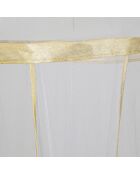 Ciel de lit bord doré blanc - 40x0.5x230 cm
