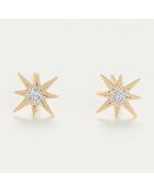 Boucles d'oreilles Mon étoile Zirconium or jaune