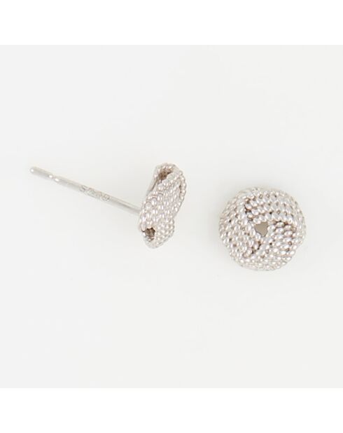Boucles d'oreilles Tourbillon d'amour or blanc