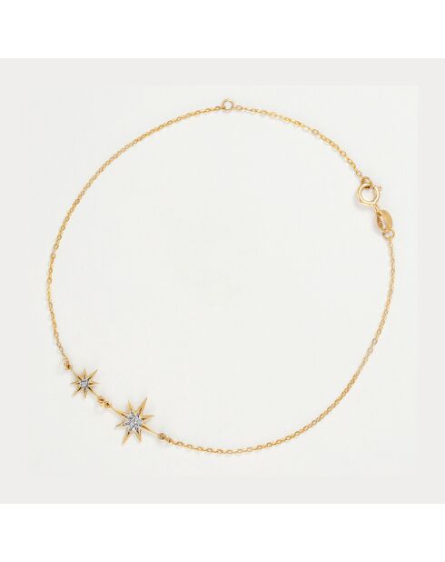 Bracelet Mon étoile Zirconium or jaune