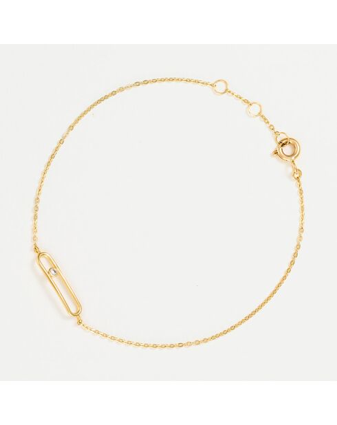 Bracelet Frias Zirconium or jaune