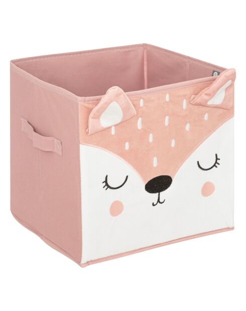 Boite de rangement Biche rose - 29x29x29 cm