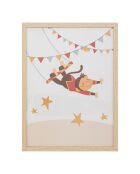 3 Cadres Circus beiges - 30x1.5x40 cm
