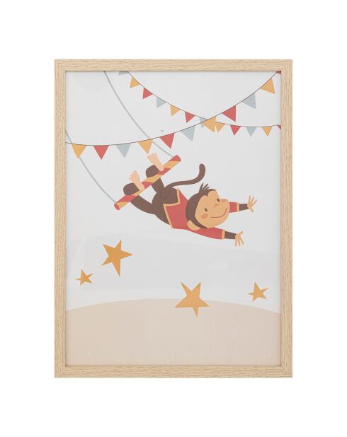 3 Cadres Circus beiges - 30x1.5x40 cm