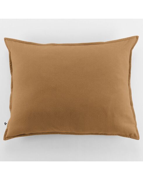 Funda de almohada de franela Candice camel