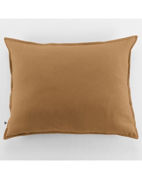 Taie d'oreiller en Flanelle Candice camel