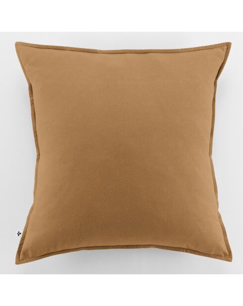 Funda de almohada de franela Candice camel