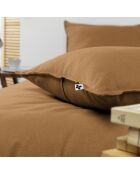Taie d'oreiller en Flanelle Candice camel