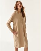 Beiges Pulloverkleid Aspena
