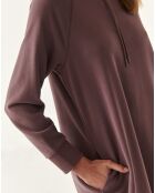 Vestido tipo jersey morado Aspena