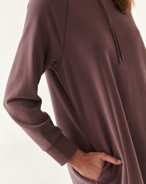Vestido tipo jersey morado Aspena