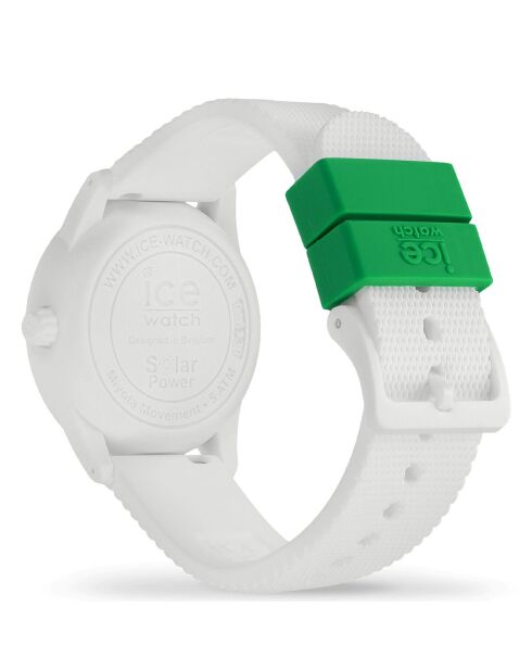 Montre Femme en Silicone Ice Solar Power Small 3H blanche