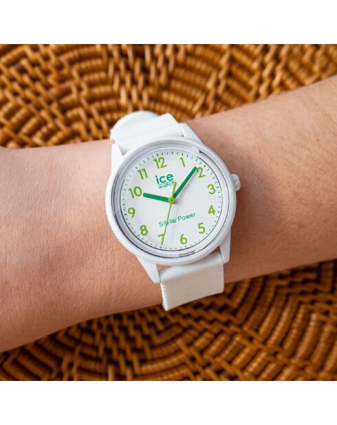 Montre Femme en Silicone Ice Solar Power Small 3H blanche