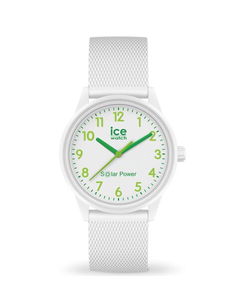 Montre Femme en Silicone Ice Solar Power Small 3H blanche