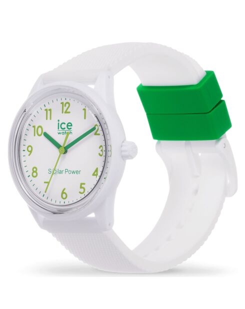Montre Femme en Silicone Ice Solar Power Small 3H blanche