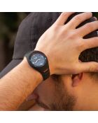 Montre Homme en Silicone P. Leclercq Medium 3H noir/beige