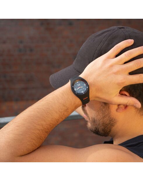 Montre Homme en Silicone P. Leclercq Medium 3H noir/beige