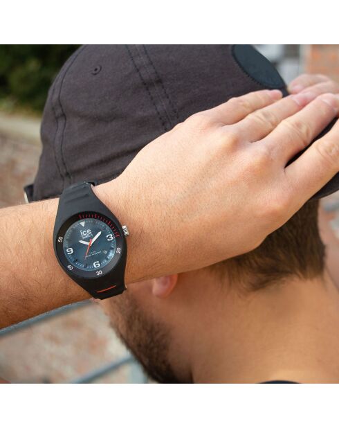 Montre Homme en Silicone P. Leclercq Medium 3H noir/beige