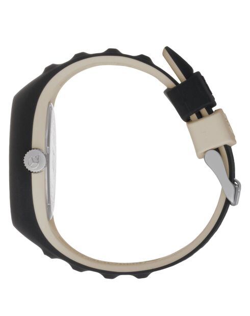 Montre Homme en Silicone P. Leclercq Medium 3H noir/beige