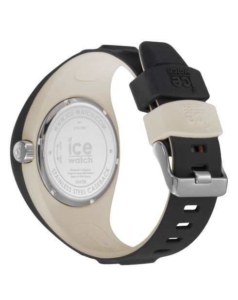 Montre Homme en Silicone P. Leclercq Medium 3H noir/beige