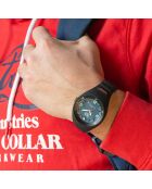 Montre Homme en Silicone P. Leclercq Medium 3H noir/beige